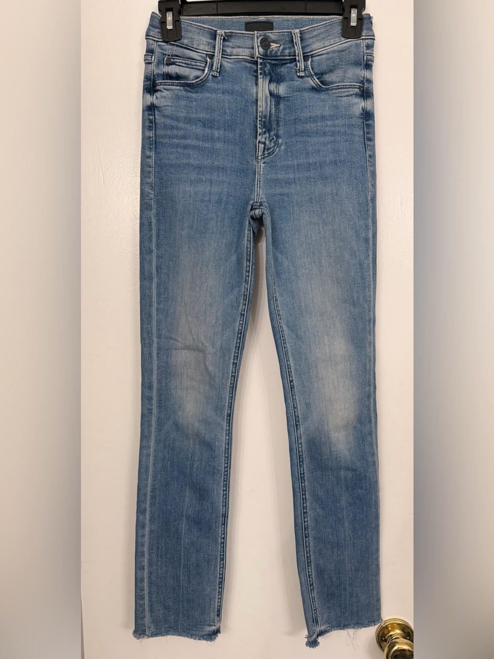 MOTHER The Mid Rise Dazzler Ankle Fray We The Animals Blue Size 24